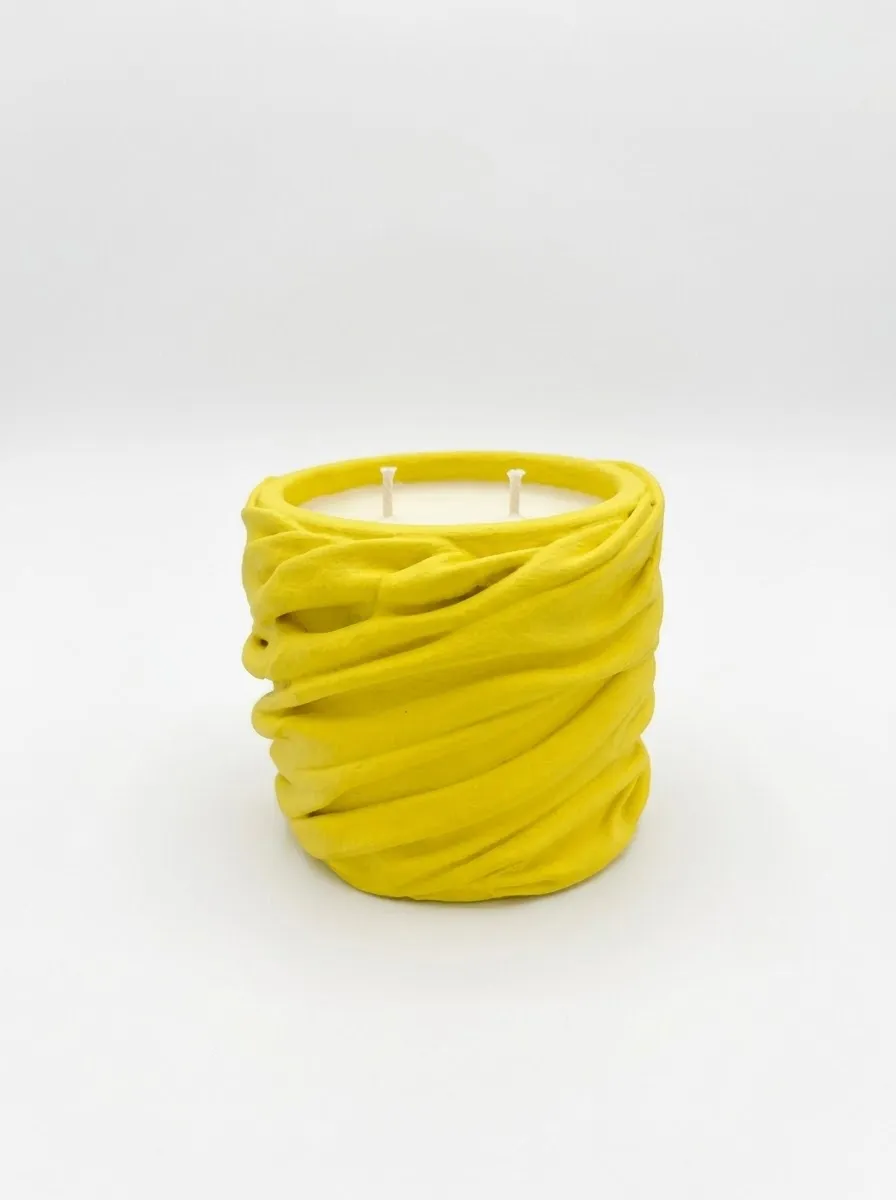 Bougie Ligna Kaki Jaune Eclat Solaire 