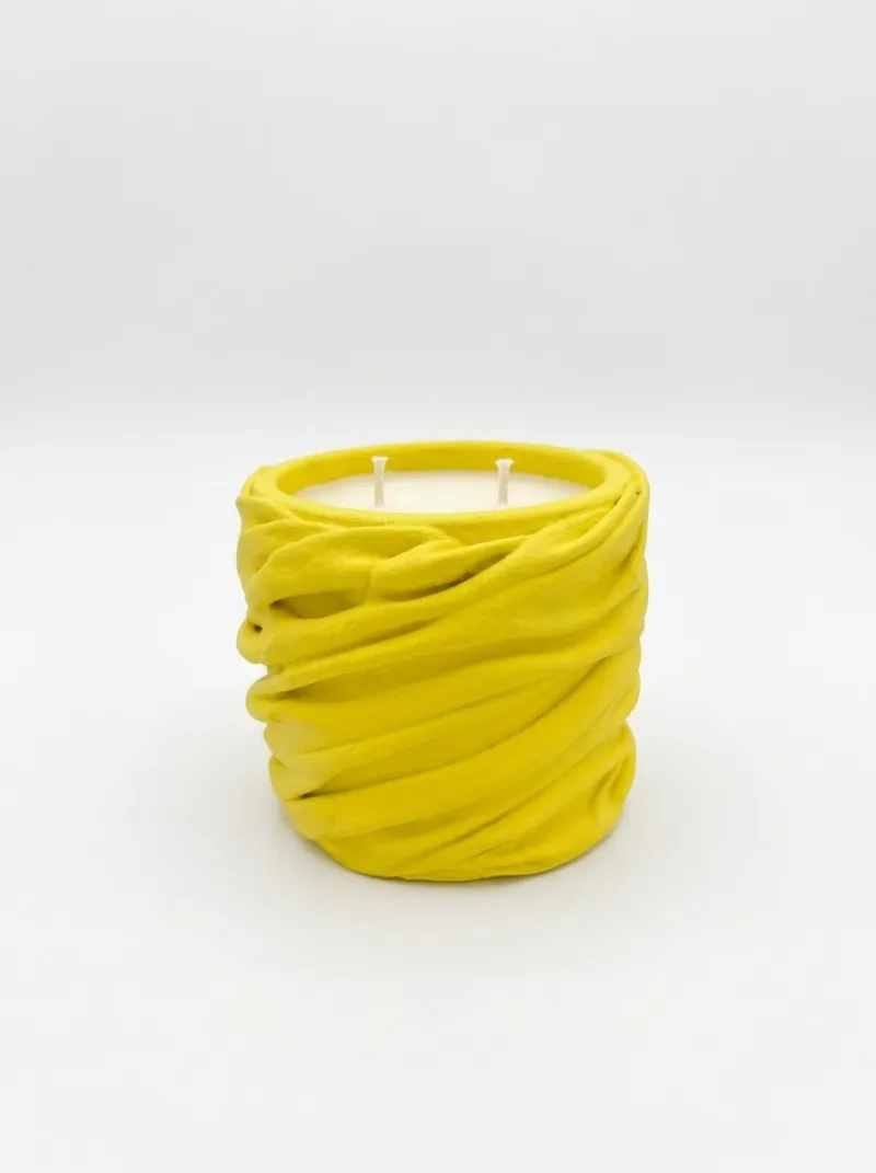 Bougie Ligna Kaki Jaune Eclat Solaire 