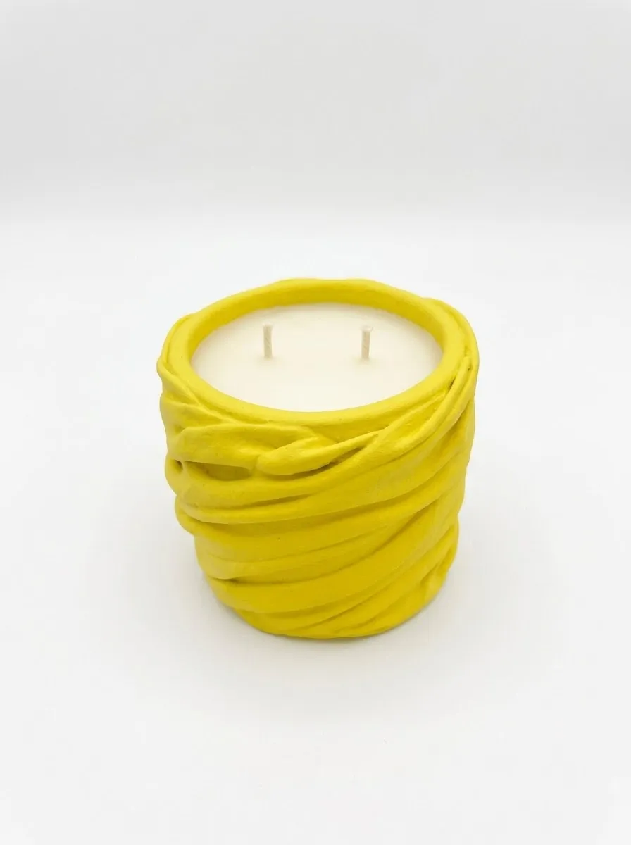 Bougie Ligna Kaki Jaune Eclat Solaire 