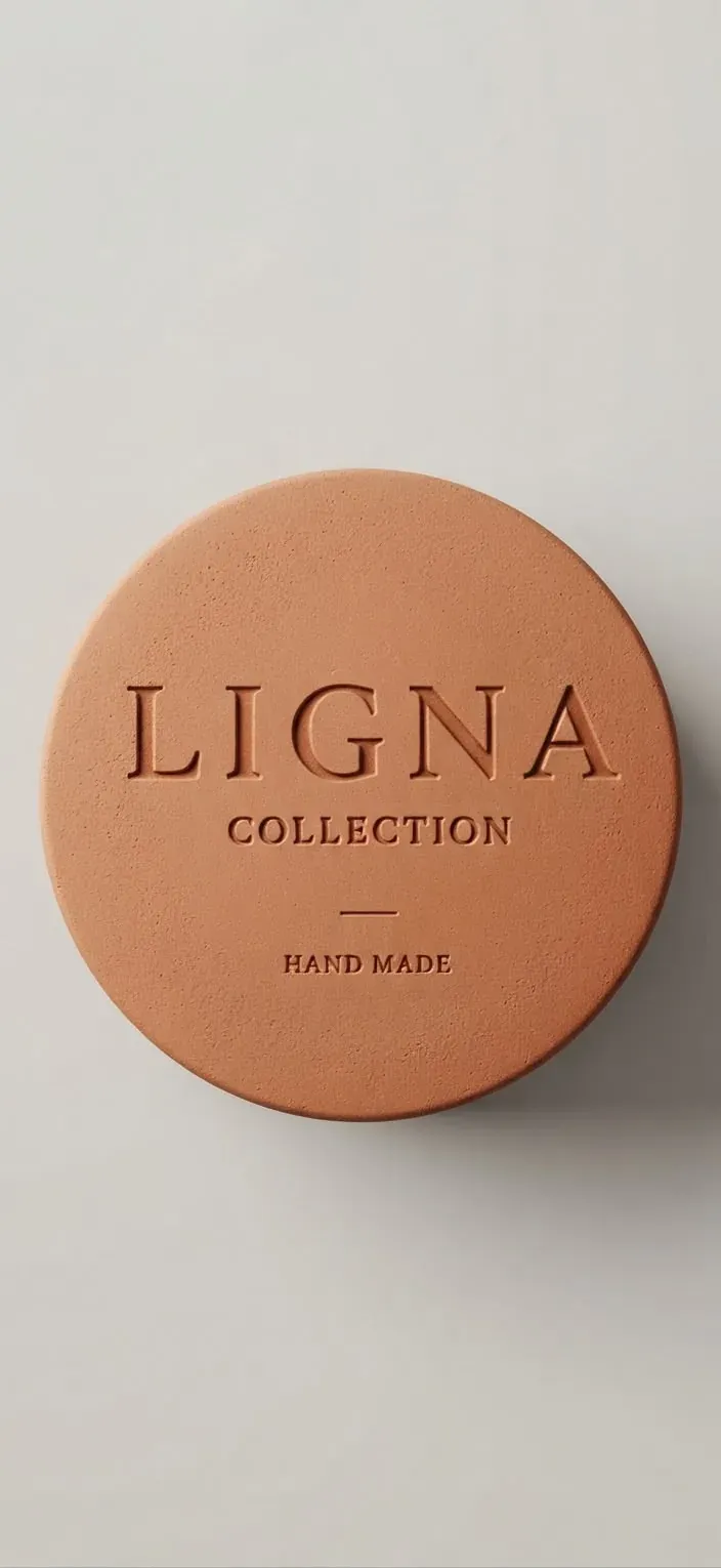 Couvercle de bougie Ligna — Terracotta