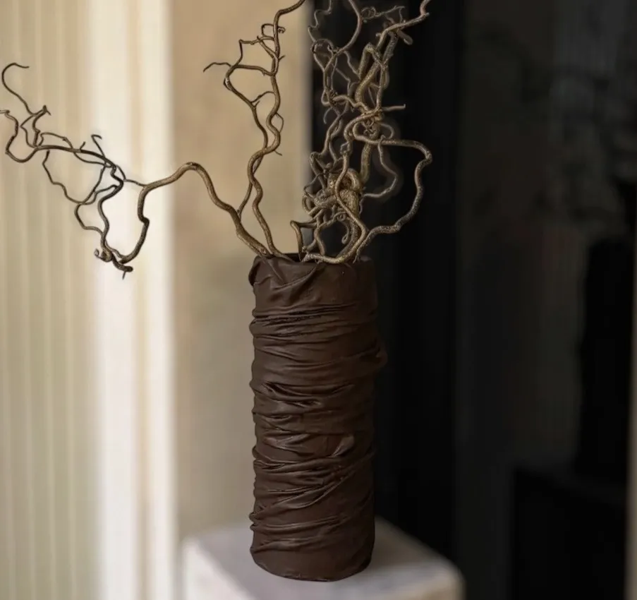 Vase Ligna XL Marron Chocolat